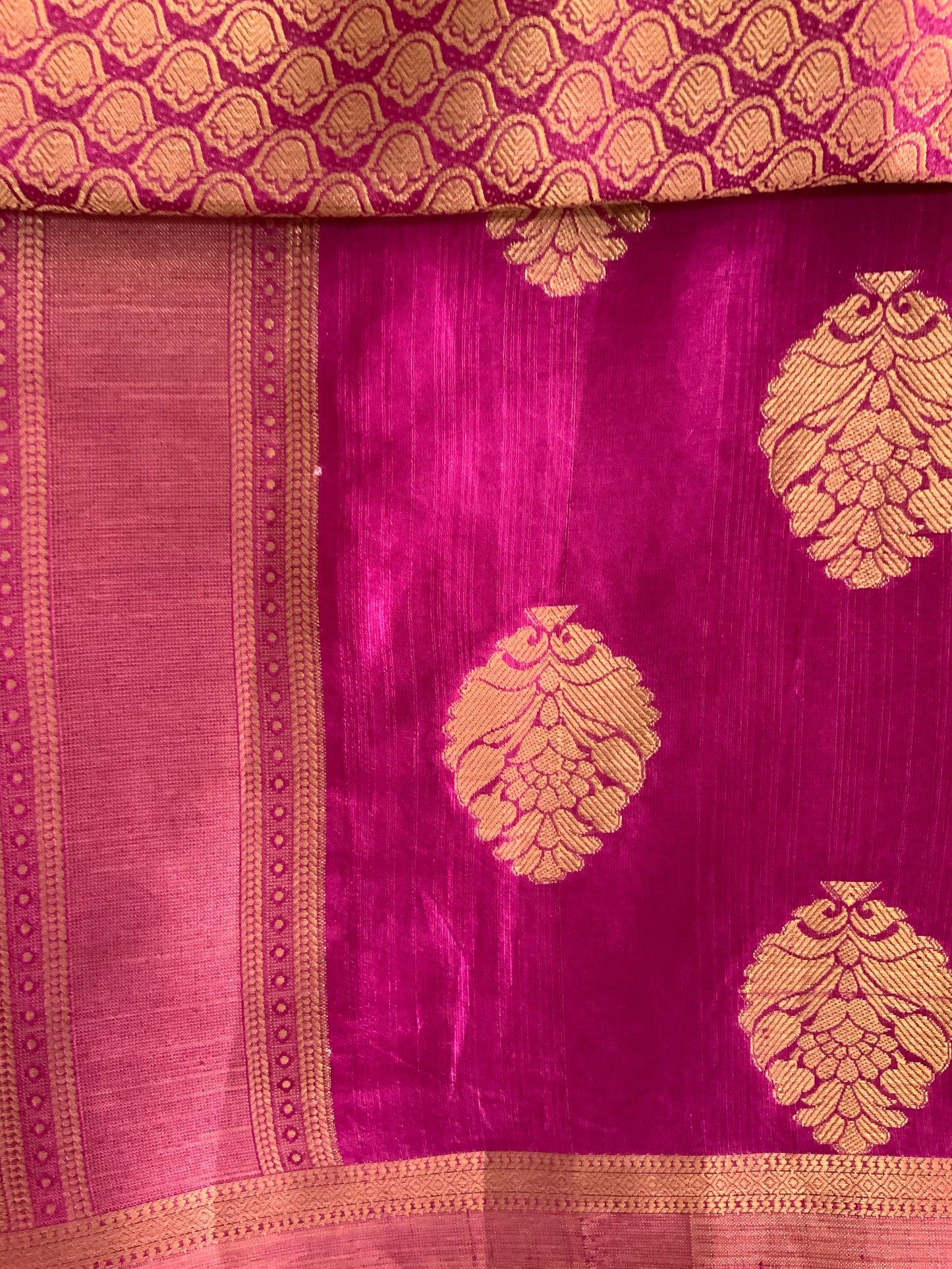 Wine Colour Silk Saree with unstitched Blouse