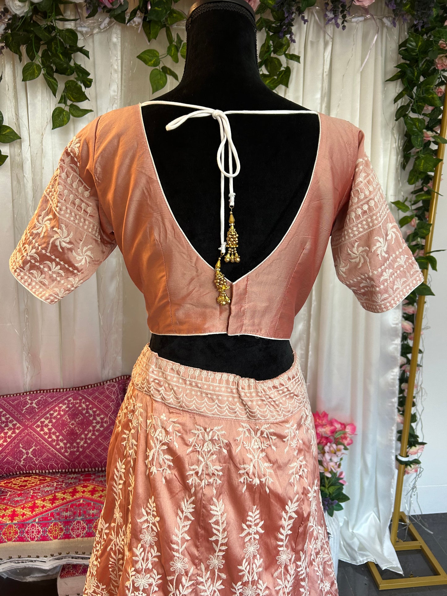 Dusty Pink Lehenga with Blouse and Dupatta