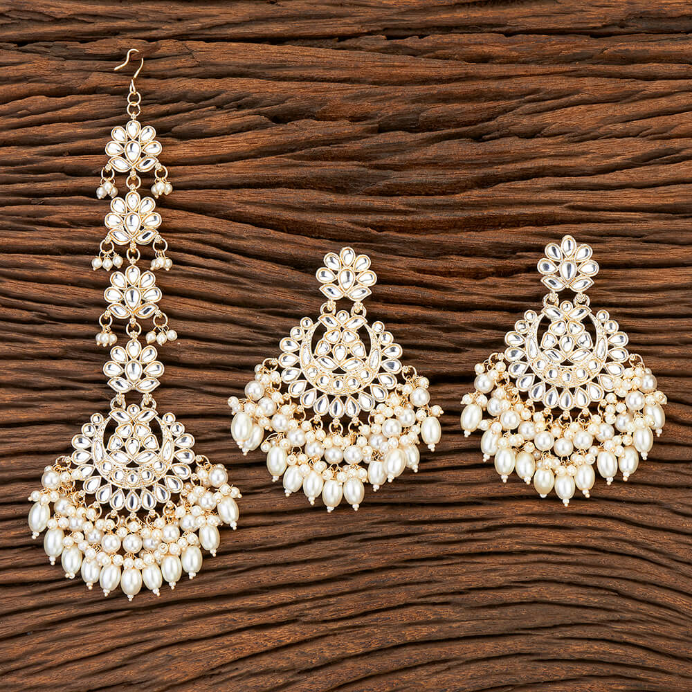Indian Jewelry/chandbali Gold Finish Earrings Set/indian Earrings Bollywood  Set Jewellery/situ Bollywood Set - Etsy Sweden