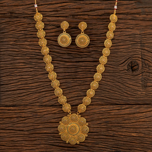 Golden Long Necklace Set