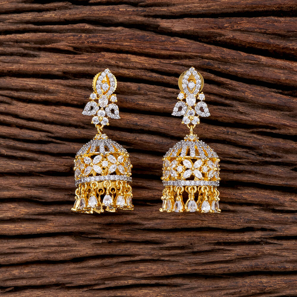 American Diamond Small Jhumki Earrings