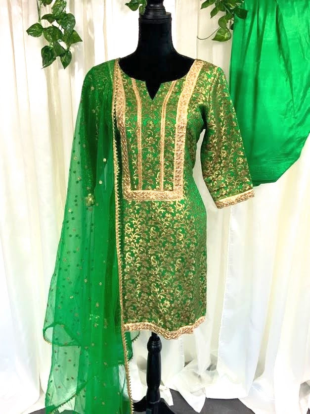 Green Patiala Salwar Suit