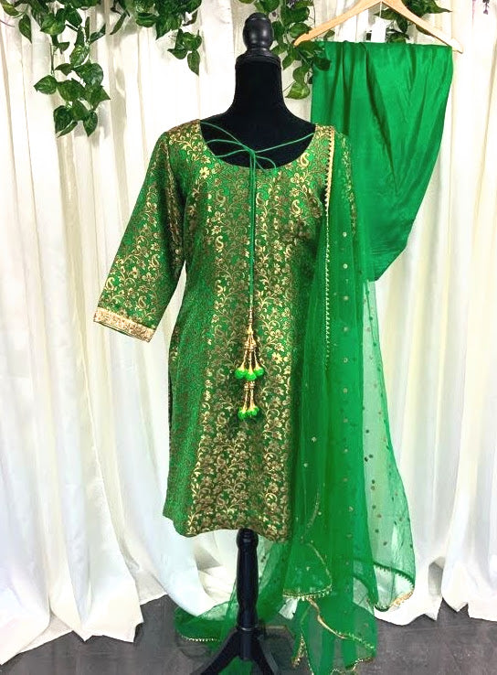 Green Patiala Salwar Suit