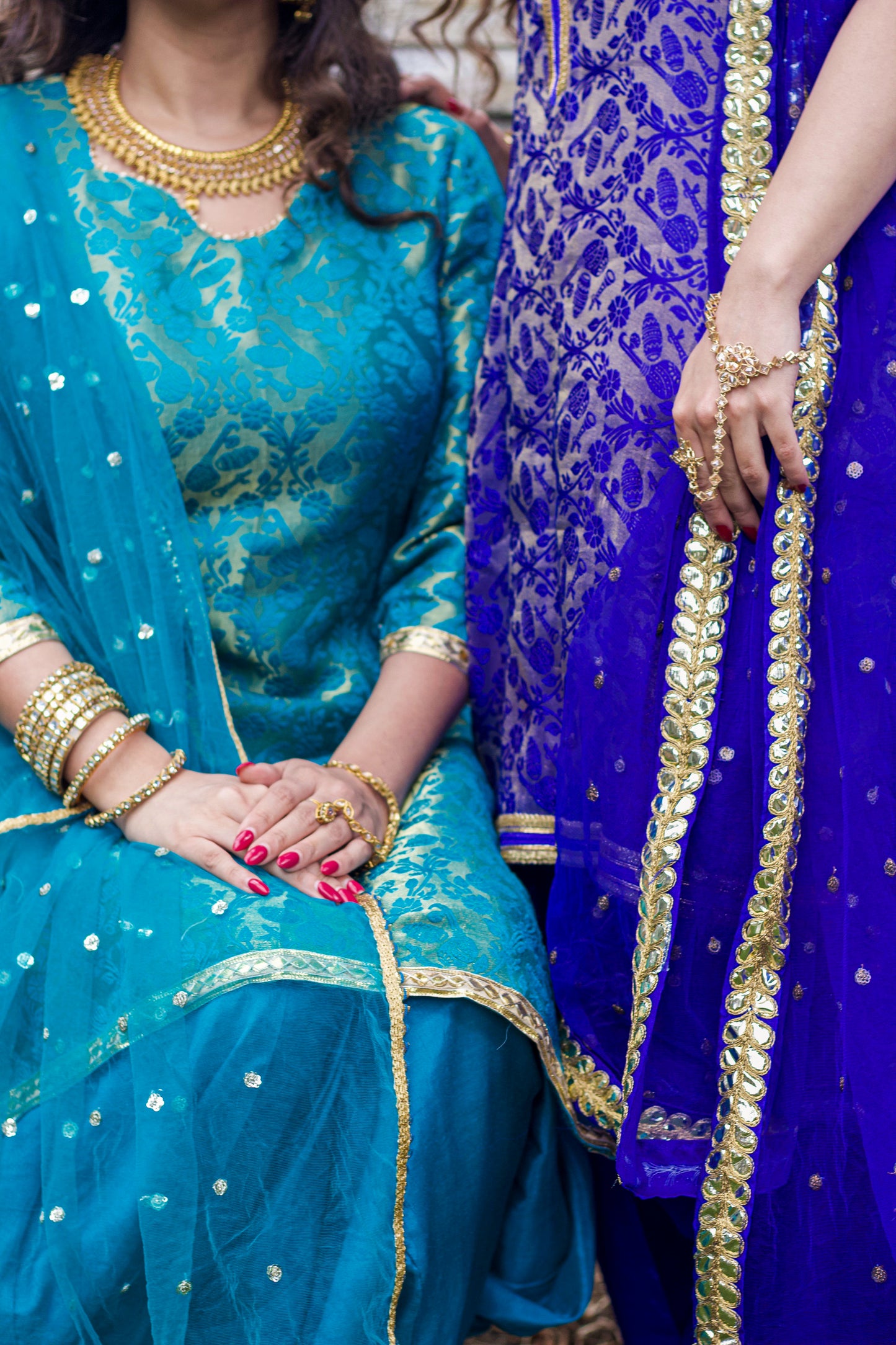 Turquoise Patiala Salwar Suit