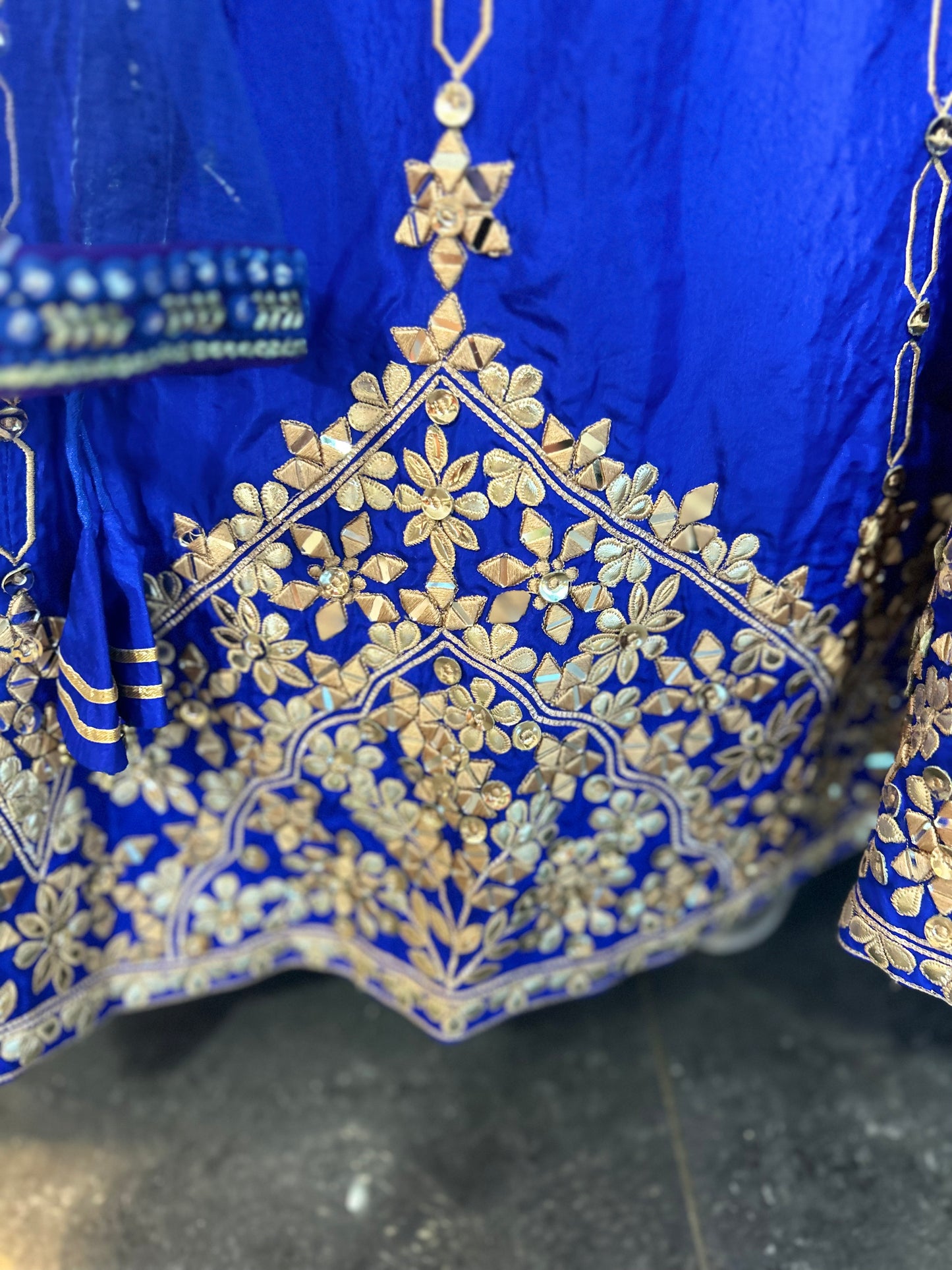 Royal Blue Mirrorwork Lehenga